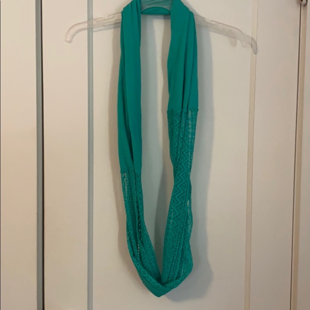 Teal infinity scarf